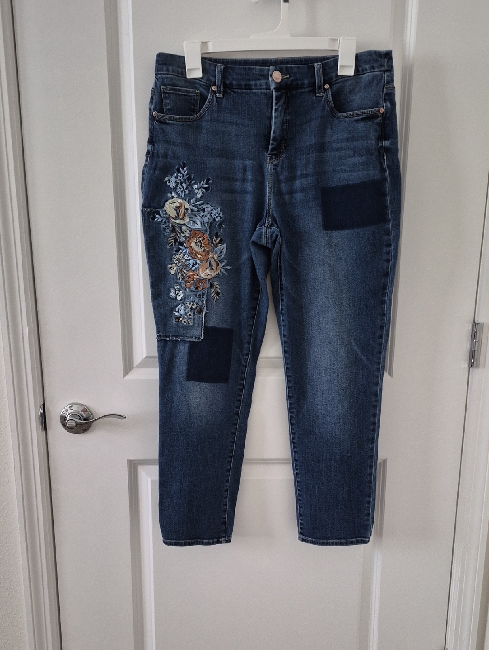 Chico's Embroidered Patch Dark Blue Women’s Jeans